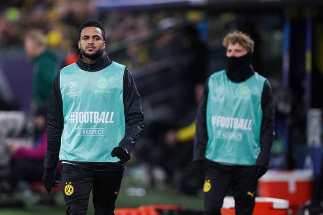 29.01.2025, UEFA Champions League, 8. Spieltag, Borussia Dortmund - Shakhtar Donetsk, v. l. Almugera Kabar (Borussia Dortmund), Cole Campbell (Borussia Dortmund), Dortmund Signal Iduna Park NRW Deutschland xRHR-FOTO DEx Copyright: DennisxEwert RHR-FOTOx RHR-FOTO DE