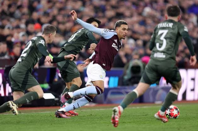 Aston Villa v Celtic FC 29 January 2025, Aston - UEFA Champions League Football - Aston Villa v Celtic - Morgan Rogers of Aston Villa - Photo: Charlotte Wilson Offside. Aston UK Copyright: xCharlottexWilsonx xOffsidexOffside
