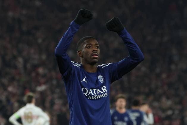 Stuttgart 29. January 2025 Uefa Champions League phase 2024 25 Matchday 8, VFB Stuttgart - Paris Saint Germain v.l., Ousmane Dembele (Paris Saint-Germain) Torjubel, Goal celebration, celebrate the goal zum 0:4 Copyright: JoaquimxFerreira