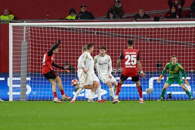 Leverkusen, Deutschland, 29.01.25: Florian Richard Wirtz (Bayer 04 Leverkusen) erzielt das Tor zum 1:0 waehrend des Spiels der Champions League Gruppenphase zwischen Bayer 04 Leverkusen vs Sparta Prag in der BayArena Leverkusen BayArena North Rhine-Westphalia Germany Copyright: xBrauer-Fotoagenturx xAdrianxSchlx