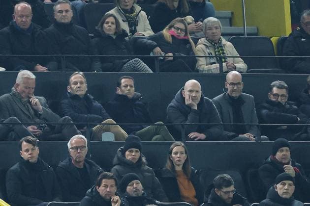UEFA Champions League - Borussia Dortmund - Schachtar Donezk am 29.01.2025 im Signal Iduna Park in Dortmund Hans Joachim Aki Watzke, Lars Ricken, Matthias Sammer (Dortmund)