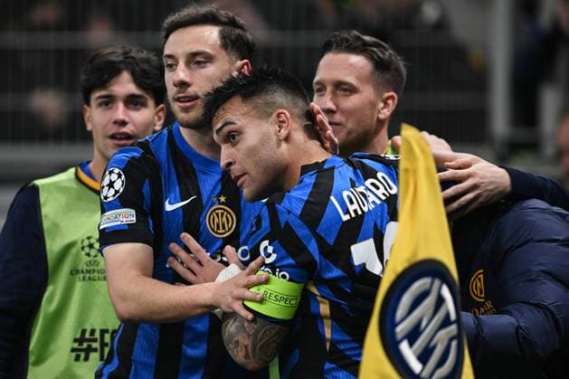 Cm Milano 29 01 2025 - Champions League Inter-Monaco foto Cristiano Mazzi Image nella foto: esultanza gol Lautaro Martinez 