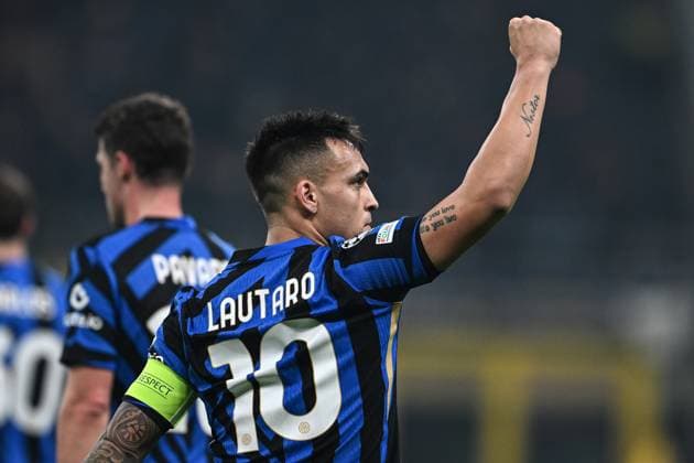 Cm Milano 29 01 2025 - Champions League Inter-Monaco foto Cristiano Mazzi Image nella foto: esultanza gol Lautaro Martinez 