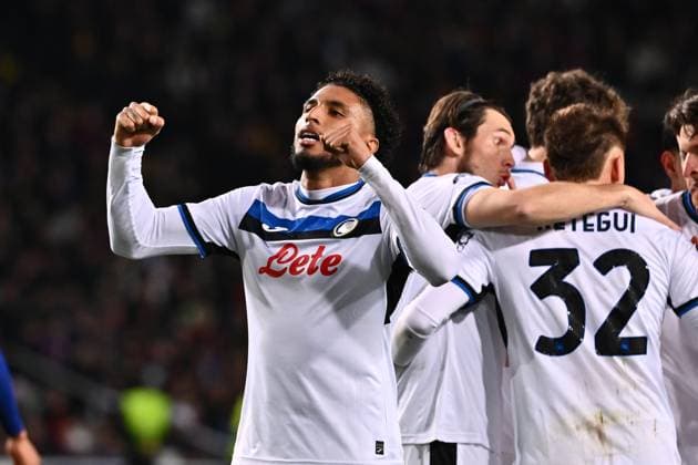 Foto IPP MiMa Barcellona 29 01 2025 Calcio UEFA Champions League 2024 2025 FC Barcellona - Atalanta BC nella foto goal 1-1 Jose Ederson (Atalanta BC) - esultanza dopo il suo gol del momentaneo 1 a 1 Italy Photo Press - World Copyright Barcelona italy Espana ITALY  Copyright: xR4924_italyphotopressx