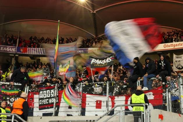 Stuttgart 29. January 2025 Uefa Champions League phase 2024 25 Matchday 8, VFB Stuttgart - Paris Saint Germain v.l., Paris Saint Germain jubeln jubelt nach Spielende. Copyright: JoaquimxFerreira