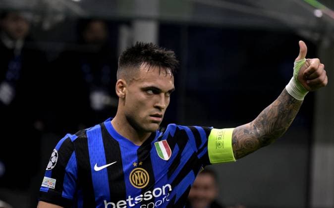 Foto IPP Paolo Bona Milano 29 01 2025 UEFA Champions League di Calcio stagione 2024 2025 partita Inter-Monaco Nella foto Lautaro Martinez Italy Photo Press Worldwide Copyright italy Italy ITALY  Copyright: xR4924_italyphotopressx