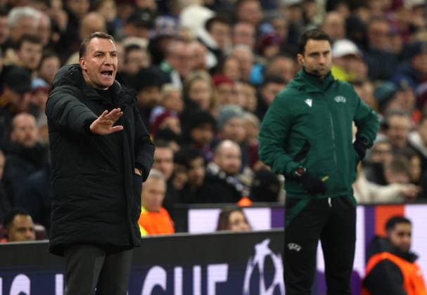 Brendan Rogers (Celtic manager) at the Aston Villa v Celtic UEFA Champions League match, at Villa Park, Birmingham, UK on 29th November, 2025. 