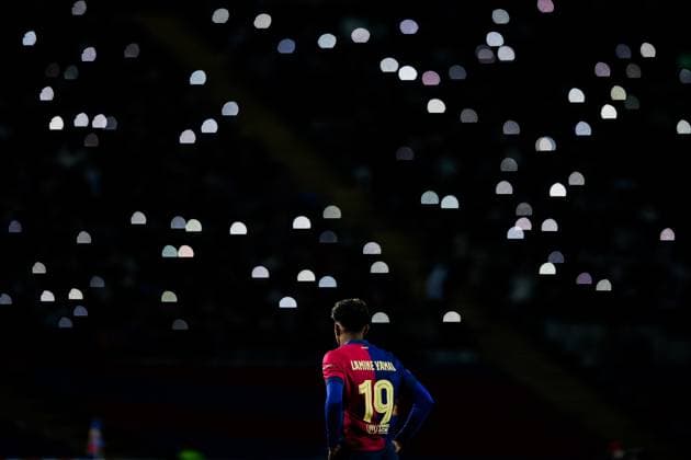 Lamine Yamal FC Barcelona, Barca during the UEFA Champions League 2024 25 League Phase MD8 match between FC Barcelona and Atalanta BC at Estadi Olimpic Lluis Companys on January 29, 2025 in Barcelona, Spain. (Photo by Xavi Bonilla DeFodi Images) Defodi-674_20250129_XB3_2417