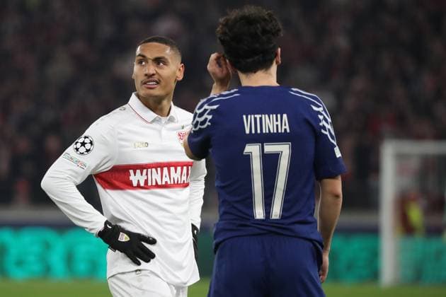 29.01.25 VfB Stuttgart - Paris St. Germain Deutschland, Stuttgart, 29.01.2025, Fussball, UEFA Champions League, VfB Stuttgart - Paris St. Germain: Enzo Millot, links, (VfB Stuttgart).
