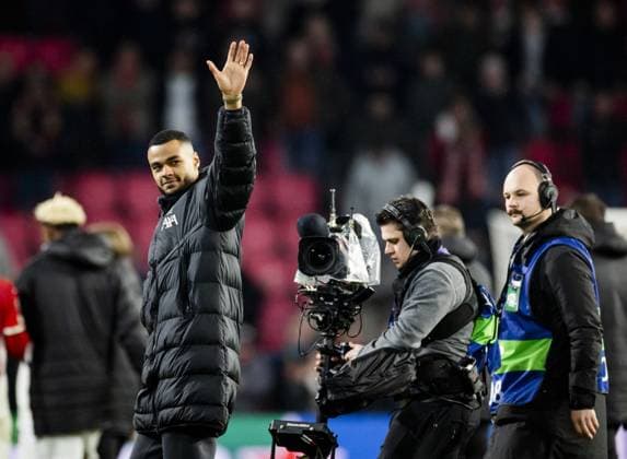 EINDHOVEN - Cody Gakpo of Liverpool FC after the UEFA Champions League match between PSV Eindhoven and Liverpool FC at Phillips Stadium on Jan. 29, 2025 in Eindhoven, Netherlands. ANP ROBIN VAN LONKHUIJSEN UEFA Champions League 2024 25 League Phase MD8 2024 25 xVIxANPxSportx xxANPxIVx 518668857 originalFilename: 518668857.jpg