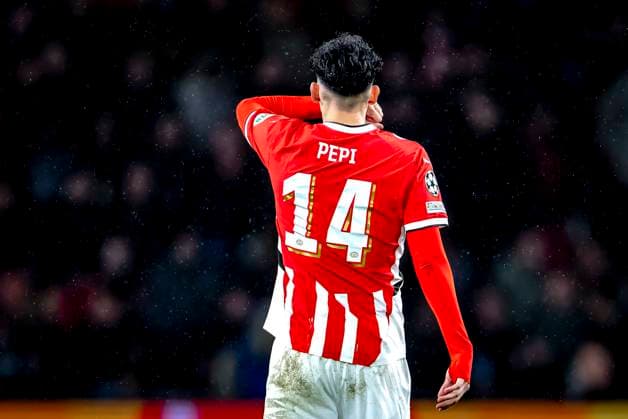 PSV Eindhoven forwarder Ricardo Pepi during the match PSV - Liverpool at the Philips stadium for the Champions League - League phase - Matchday 8 season 2024-2025 in EINDHOVEN, Netherlands on 29 january 2025, (photo by Marcel van Dorst EYE4images DeFodi Images) Defodi-746_211793