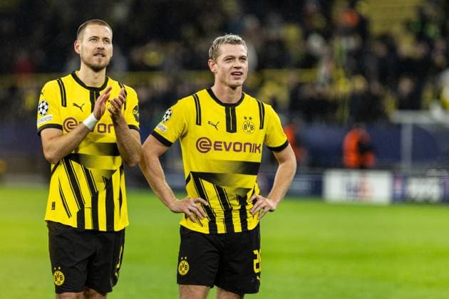 UEFA Champions League: Borussia Dortmund - FC Shakhtar Donetsk; 29.01.2025 Waldemar Anton (Borussia Dortmund, 3), Julian Ryerson (Borussia Dortmund, 26) UEFA Champions League: Borussia Dortmund - FC Shakhtar Donetsk; Signal Iduna Park, Dortmund; 29.01.2025 Copyright: xBEAUTIFULxSPORTS Buriakovx