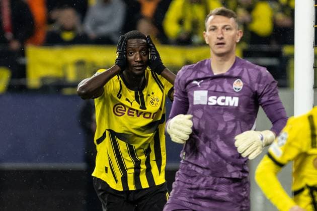 UEFA Champions League: Borussia Dortmund - FC Shakhtar Donetsk; 29.01.2025 Serhou Guirassy (Borussia Dortmund, 9) reagiert emotionell nach dem Torschuss. UEFA Champions League: Borussia Dortmund - FC Shakhtar Donetsk; Signal Iduna Park, Dortmund; 29.01.2025 Copyright: xBEAUTIFULxSPORTS Buriakovx