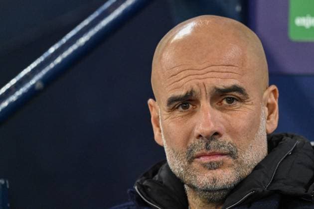 Sport Bilder des Tages Manchester City v Club Brugge UEFA Champions League Manchester City manager Pep Guardiola during the UEFA Champions League match at the Etihad Stadium, Manchester UK Newspapers OUT Copyright: xKarlxVallantinex FIL-21347-0107