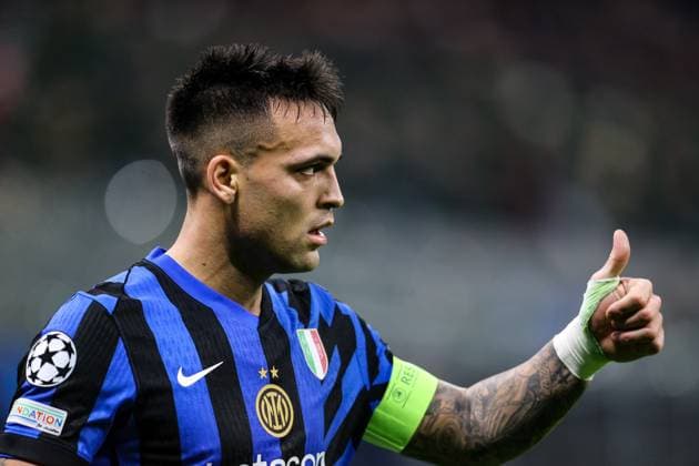 Milan, Italy, January 29st 2025: Lautaro Martinez (Inter) during the match between Inter and Monaco for UEFA Champions League at San Siro Stadium, Italy. (RogÃ rio Moroti SPP) Copyright: xRogÃ rioxMorotix xSPPx spp-en-RoMoSp-AP5W7163