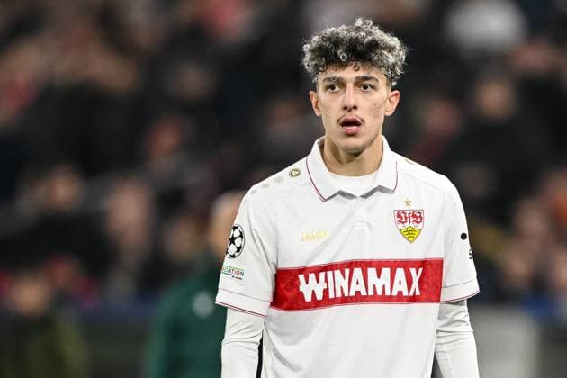 Ameen Al Dakhil (VfB Stuttgart) Looks on during the UEFA Champions League 2024 25 League Phase MD8 match between VfB Stuttgart and Paris Saint-Germain at MHPArena on January 29, 2025 in Stuttgart, Germany. (Photo by Harry Langer DeFodi Images) Defodi-541_VFBPSG20250129_388