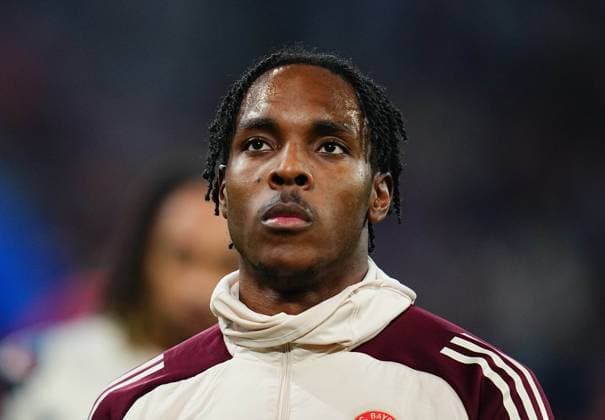 January 29 2025: Mathys Tel (Bayern Munich) looks on during a UEFA Champions League MD8 game, Bayern Munich vs Slovan Bratislava, at Allianz Arena, Munich, Germany. Ulrik Pedersen - ZUMAc04_ 20250129_zma_c04_370 Copyright: xCSMx