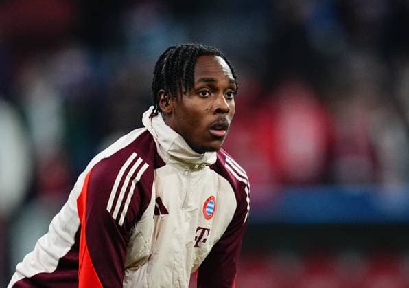 January 29 2025: Mathys Tel (Bayern Munich) looks on during a UEFA Champions League MD8 game, Bayern Munich vs Slovan Bratislava, at Allianz Arena, Munich, Germany. Ulrik Pedersen - ZUMAc04_ 20250129_zma_c04_378 Copyright: xCSMx