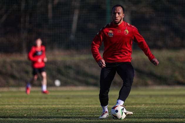 30.01.2025 BIALYSTOK (POLAND) PILKA NOZNA (FOOTBALL) TRENING JAGIELLONIA BIALYSTOK NZ ENZO EBOSSE FOTO KAMIL SWIRYDOWICZ CYFRASPORT NEWSPIX.PL --- Newspix.pl POLAND OUT!  250130CSKS038