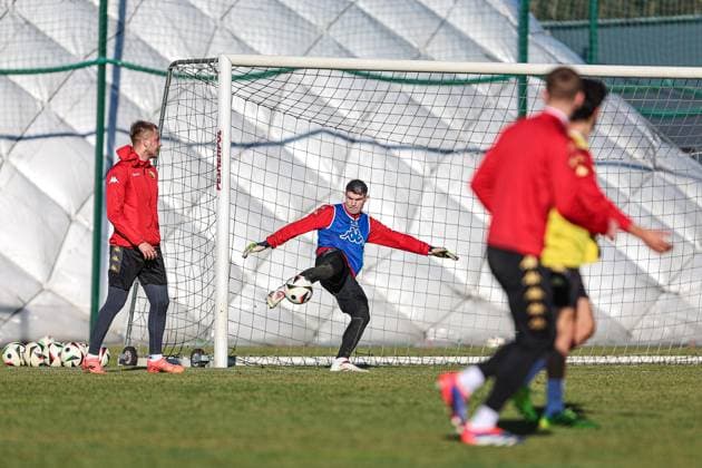 30.01.2025 BIALYSTOK (POLAND) PILKA NOZNA (FOOTBALL) TRENING JAGIELLONIA BIALYSTOK NZ MAX STRYJEK FOTO KAMIL SWIRYDOWICZ CYFRASPORT NEWSPIX.PL --- Newspix.pl POLAND OUT!  250130CSKS108