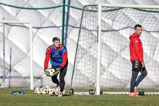 30.01.2025 BIALYSTOK (POLAND) PILKA NOZNA (FOOTBALL) TRENING JAGIELLONIA BIALYSTOK NZ MAX STRYJEK FOTO KAMIL SWIRYDOWICZ CYFRASPORT NEWSPIX.PL --- Newspix.pl POLAND OUT!  250130CSKS111