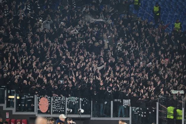 CALCIO - UEFA Europa League - AS Roma vs Eintracht Frankfurt Supporters of Eintracht Frankfurt the UEFA Europa League 2024 25 League Phase MD8 match between A.S. Roma and Eintracht Frankfurt at Olympic Stadium on January 30, 2025 in Rome, Italy. Rome Italy  Copyright: xIPAxSport ABACAx