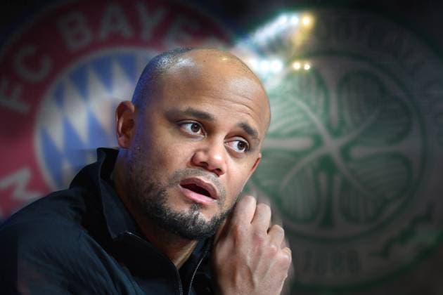 Themenfoto zur Auslosung der Play Off Begegnungen in der Fussball Champions League am 31.01.2025 in Nyon Schweiz. Trainer Vincent KOMPANY (Bayern Muenchen) trifft entweder auf Manchester City mit Trainer Pep Guardiola oder auf Celtic Glasgow.