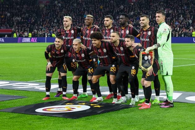 AMSTERDAM, 30-01-2025 , JohanCruijff Arena, football, UEFA Europa League, season 2024 2025, Teamphoto of Galatasaray before the match Ajax - Galasataray, Ajax - Galatasaray  x27626935x Copyright: