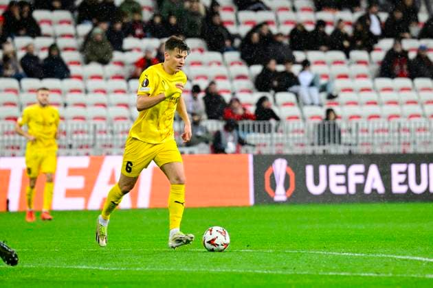 FOOTBALL : OGC Nice VS FK Bodo Glimt - UEFA Europa League - 30 01 2025 L OGC Nice recoit le FK Bodo Glimt Ã l Allianz Riviera dans le cadre de la huiteme journÃ e d UEFA Europa League. Jostein Gundersen (FKBG) NiceFrance  Copyright: xWilliamxCannarellax
