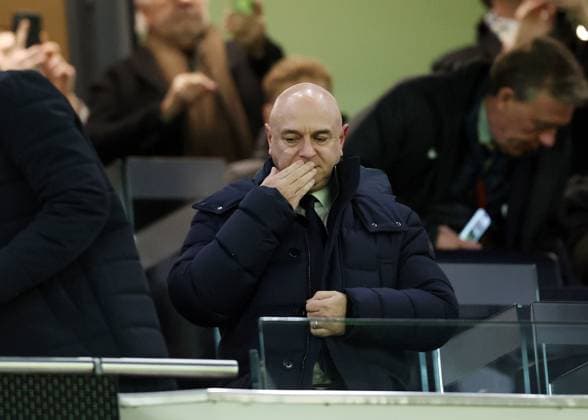 London, England, 30th January 2025. Tottenham chairman Daniel Levy during the UEFA Europa League match at the Tottenham Hotspur Stadium, London. Picture credit should read: David Klein Sportimage EDITORIAL USE ONLY. No use with unauthorised audio, video, data, fixture lists, club league logos or live services. Online in-match use limited to 120 images, no video emulation. No use in betting, games or single club league player publications. SPI_006_DK_Tottenham_Elfsborg SPI-3644-0006