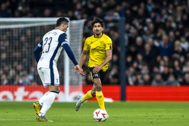250130 Ahmed Qasem of Elfsborg during the UEFA Europa League football match between Tottenham Hotspur and Elfsborg on January 30, 2025 in London. Photo: Emma Wallskog BILDBYRAN COP 320 EW0477 fotboll football soccer fotball uefa europa league europa league tottenham hotspur elfsborg bbeng Copyright: EMMAxWALLSKOG BB250130EW045