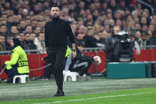 AMSTERDAM, 30-01-2025 , JohanCruijff Arena, football, UEFA Europa League, season 2024 2025, Ajax trainer coach Francesco Farioli during the match Ajax - Galasataray, Ajax - Galatasaray  x27627095x Copyright: