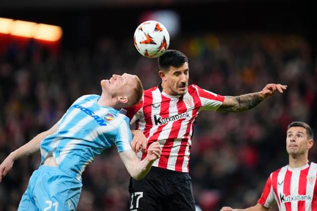 Athletic Club v FC Viktoria Plzen - UEFA Europa League 2024 25 League Phase MD8 Yuri Berchiche left-back of Athletic Club and Spain and Vaclav Jemelka centre-back of Viktoria Plzen and Czech Republic compete for the ball during the UEFA Europa League 2024 25 League Phase MD8 match between Athletic Club and FC Viktoria Plzen at Estadio de San Mames on January 30, 2025 in Bilbao, Spain. Bilbao Spain  Copyright: xJosexBretonx originalFilename:bretonhernandez-athletic250130_npOHG.jpg