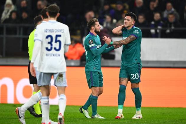 RSC Anderlecht v Hoffenheim - UEFA Europa League ANDERLECHT, BELGIUM - JANUARY 30 : Vazquez Luis forward of RSC Anderlecht and Rits Mats midfielder of RSC Anderlecht during the UEFA Europa League 2024 25 League Phase MD8 match between RSC Anderlecht and Hoffenheim on January 30, 2025 in Anderlecht, Belgium, 30 01 2025 Anderlecht Belgium  Copyright: xGvgx
