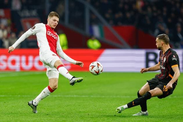 AMSTERDAM , 30-01-2025 , Johan Cruijff Arena , UEFA Europa League football , season 2024 2025, match between Ajax and Galatasaray , Ajax player Anton Gaaei Ajax - Galatasaray  x27627497x Copyright: