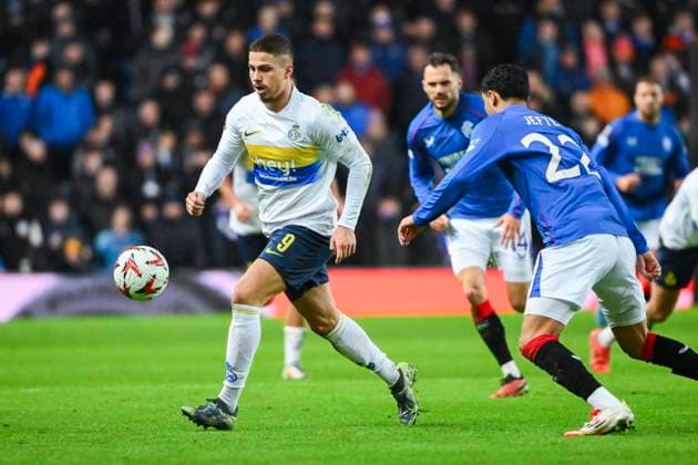 Rangers FC v Royale Union Saint-Gilloise - UEFA Europa League GLASGOW, SCOTLAND - JANUARY 30 : Ivanovic Franjo forward of Royale Union Saint-Gilloise in action during the UEFA Europa League 2024 25 League Phase MD8 match between Rangers FC and Royale Union Saint-Gilloise on January 30, 2025 in Glasgow, Scotland, 30 01 2025 Glasgow Scotland  Copyright: xVincentxKalutx