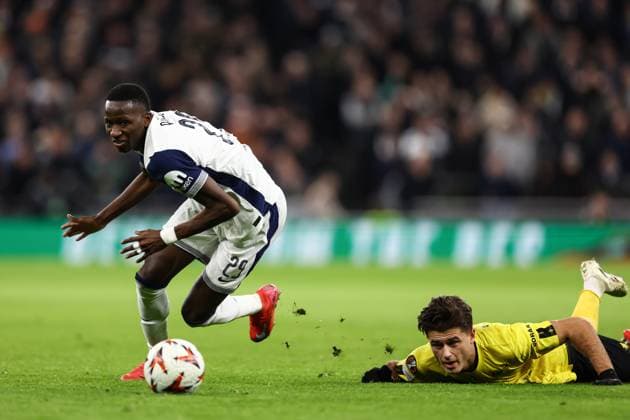 Tottenham Hotspur v Elfsborg 30 January 2025, London - Europa League Football - Tottenham Hotspur v Elfsborg - Pape Matar Sarr of Tottenham Hotspur - Photo: Jacques Feeney Offside. London UK Copyright: xJacquesxFeeneyx xOffsidexOffside