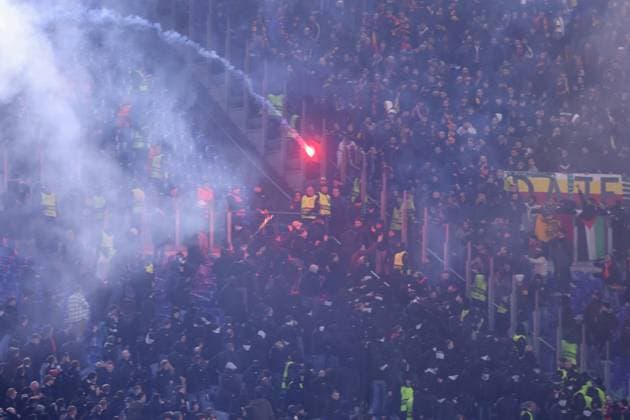 UEFA Europa League Football Match - 2024 25 Roma vs Eintracht Frankfurt 30 01 2025 Rome, Stadio Olimpico, football match valid for UEFA Europa League 2024 24 between AS Roma vs Eintracht Frankfurt In photo: supporters Eintracht Frankfurt ROMA Stadium Olimpic Lazio ITALY Copyright: xFABIOxSASSO FPAxFabioxSasso FPAx Roma Eintracht Frankfurt2025_01_30Fabio Sasso0448