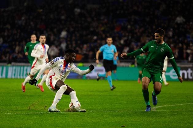 FOOTBALL : Olympique Lyonnais vs Ludogorets Razgrads - Europaligue - Groupama Stadium - Decines-Charpieu - 30 01 2025 Ernest Nuamah (37 Olympique Lyonnais) lors du match Olympique Lyonnais vs Ludogorests, UEFA Europa League, Groupama Stadium Ã Lyon, France LyonFrance  Copyright: xPaulinexFIGUETx xPSnewZx