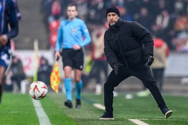 250130 Head coach Henrik Rydström of Malmö FF during the UEFA Europa League football match between Slavia Prag and Malmö FF on January 30, 2025 in Prague. Photo: Mathilda Ahlberg BILDBYRAN kod MA MA0779 fotboll football soccer fotball uefa europa league europa league slavia prag malmö ff bbeng Copyright: MATHILDAxAHLBERG BB250130MA093