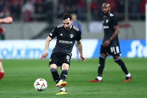 Marko JankoviÄ‡ of Qarabag FK in action during the UEFA Europa League league phase matchdgy 8 soccer match between Olympiacos and Qarabag FK held at Stadium Georgios Karaiskakis in Piraeus, Greece, 30 January 2025. IMAGO ONE INCH PRODUCTIONS PIRAEUS Greece Copyright: xOnexInchxProductionsx 6449558