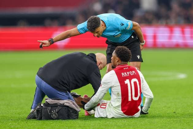 AMSTERDAM, 30-01-2025 , JohanCruijff Arena, football, UEFA Europa League, season 2024 2025, Ajax player Chuba Akpom during the match Ajax - Galasataray, Ajax - Galatasaray  x27629121x Copyright: