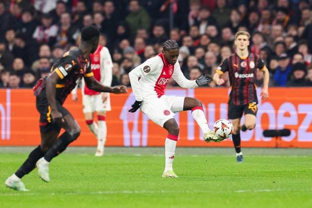 AMSTERDAM, 30-01-2025 , JohanCruijff Arena, football, UEFA Europa League, season 2024 2025, Ajax player Jorthy Mokio during the match Ajax - Galasataray, Ajax - Galatasaray  x27629148x Copyright: