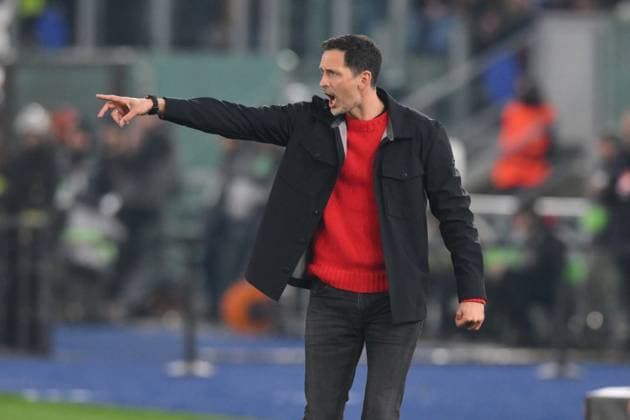 30th January 2025, Stadio Olimpico, Rome, Italy; UEFA Europa League Football; Roma versus Eintracht Frankfurt; Dino Toppmoller head coach of Eintracht Frankfurt  ActionPlus12745695 AllShotLive