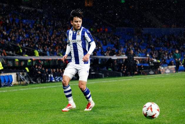 Takefusa Kubo (Sociedad), JANUARY 30, 2025 - Football Soccer : UEFA Europa League match between Real Sociedad 2-0 PAOK Thessaloniki at Reale Arena in San Sebastian, Spain. Noxthirdxpartyxsales  (280124466)