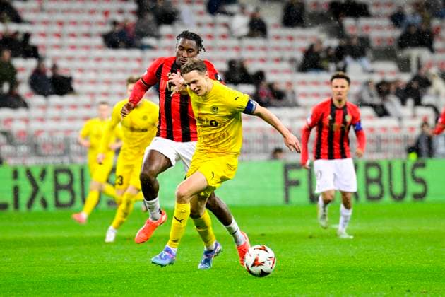 FOOTBALL : OGC Nice VS FK Bodo Glimt - UEFA Europa League - 30 01 2025 L OGC Nice recoit le FK Bodo Glimt Ã l Allianz Riviera dans le cadre de la huiteme journÃ e d UEFA Europa League. Ulrik Saltnes (FKBG) NiceFrance  Copyright: xWilliamxCannarellax