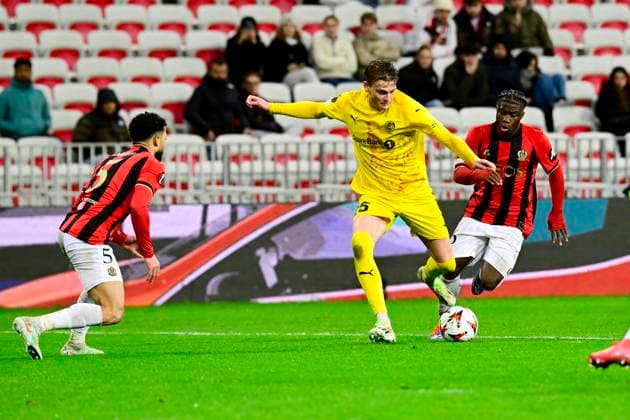 FOOTBALL : OGC Nice VS FK Bodo Glimt - UEFA Europa League - 30 01 2025 L OGC Nice recoit le FK Bodo Glimt Ã l Allianz Riviera dans le cadre de la huiteme journÃ e d UEFA Europa League. Isak Dybvik Määttä (FKBG) NiceFrance  Copyright: xWilliamxCannarellax