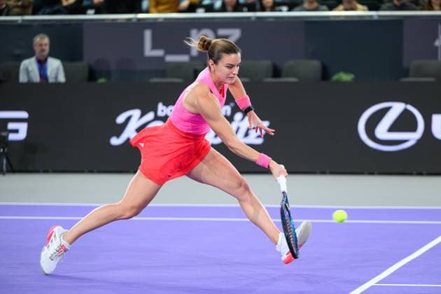 TENNIS - WTA, Tennis Damen Upper Austria Ladies Linz LINZ,AUSTRIA,31.JAN.25 - TENNIS - WTA Tour, Upper Austria Ladies Linz. Image shows Maria Sakkari (GRE).  GEPAxpictures xChristianxMoser