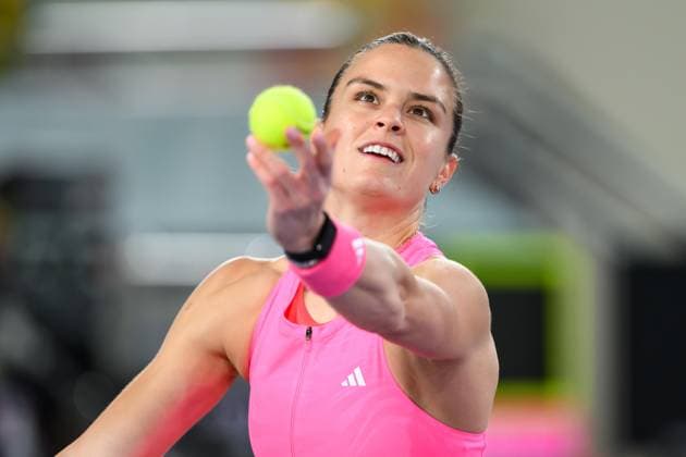 TENNIS - WTA, Tennis Damen Upper Austria Ladies Linz LINZ,AUSTRIA,31.JAN.25 - TENNIS - WTA Tour, Upper Austria Ladies Linz. Image shows Maria Sakkari (GRE).  GEPAxpictures xChristianxMoser