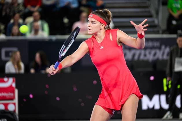 TENNIS - WTA, Tennis Damen Upper Austria Ladies Linz LINZ,AUSTRIA,31.JAN.25 - TENNIS - WTA Tour, Upper Austria Ladies Linz. Image shows Karolina Muchova (CZE).  GEPAxpictures xChristianxMoser